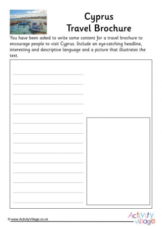 Cyprus Travel Brochure Worksheet