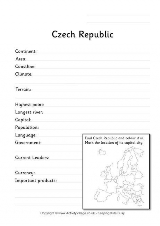 Czech Republic Fact Worksheet