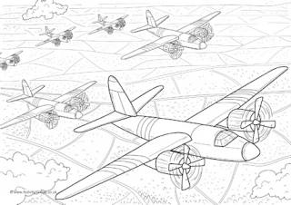 D-Day Landings Colouring Page 2