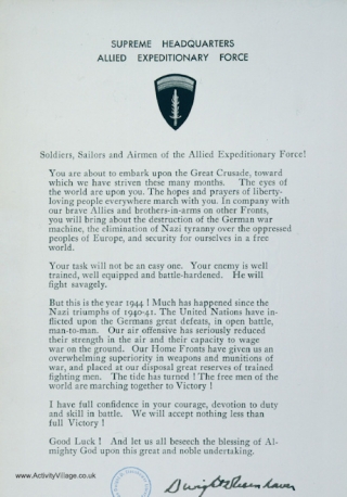 D-Day Statement by Eisenhower