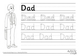 Dad Handwriting Worksheet