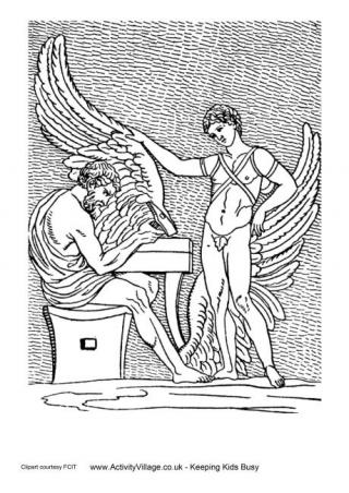 Daedalus Colouring Page
