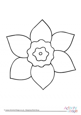 Daffodil Colouring Page 4