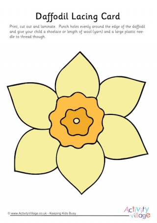 Daffodil Lacing Card