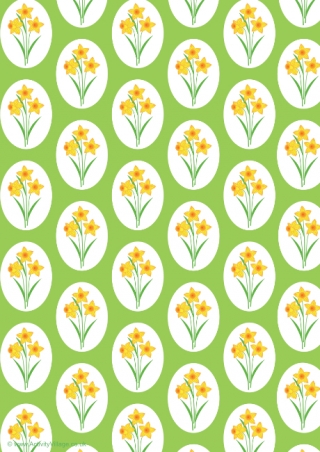Daffodil scrapbook paper