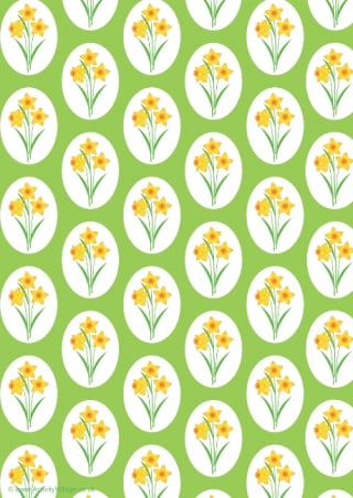 Daffodil scrapbook paper