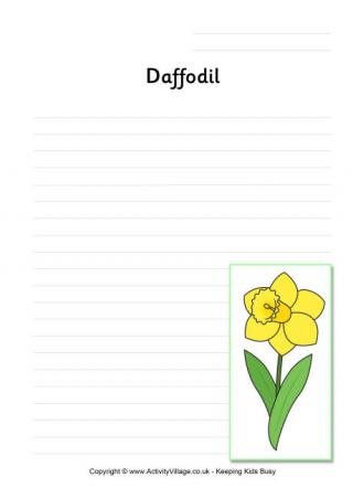 Daffodil writing page
