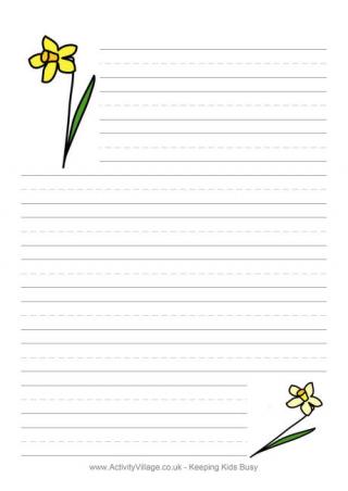 Daffodil writing paper