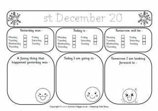 Daily Record Sheets - December