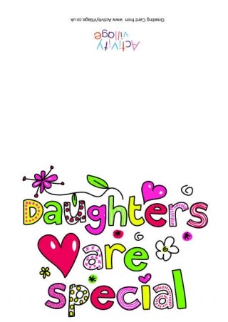 Daughters Are Special Card