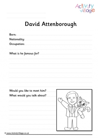 David Attenborough Worksheet