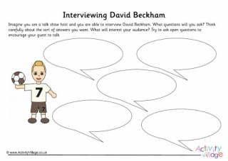 David Beckham Interview Worksheet