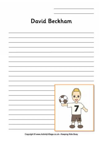 David Beckham Writing Page