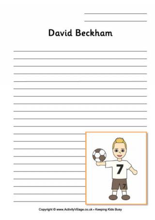 David Beckham Writing Page