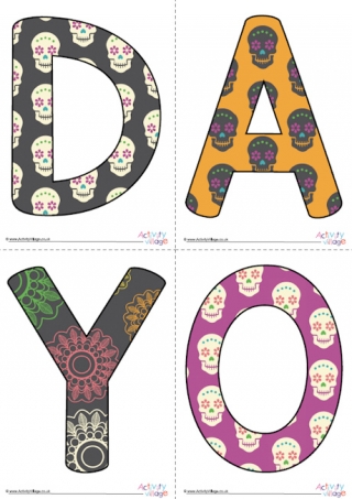 Day of the Dead Display Letters