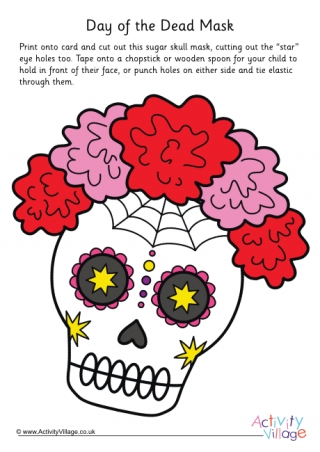 Day of the Dead Sugar Skull Template