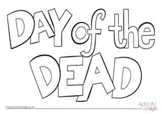 Day of the Dead outline letters