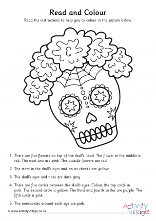 Day of the Dead Read and Colour