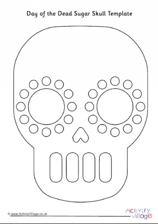 Day of the Dead Sugar Skull Template 2