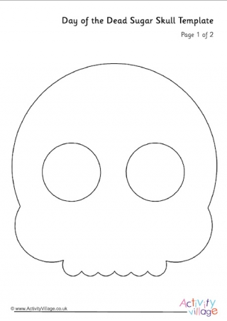 Day of the Dead Sugar Skull Template