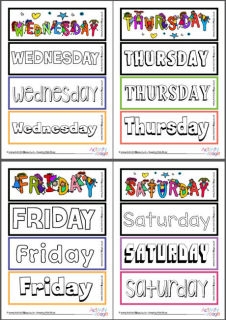 Days Of The Week Printable Free Free Preschool Preschool