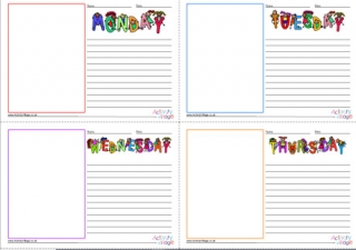 Days of the Week Story Paper