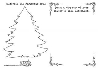 Decorate the Christmas Tree Doodle Page
