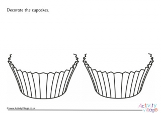 Decorate the Cupcakes Doodle Page
