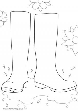 Decorate the Wellies Doodle Page