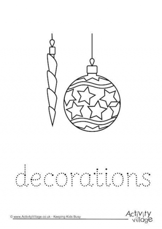 Decorations Word Tracing