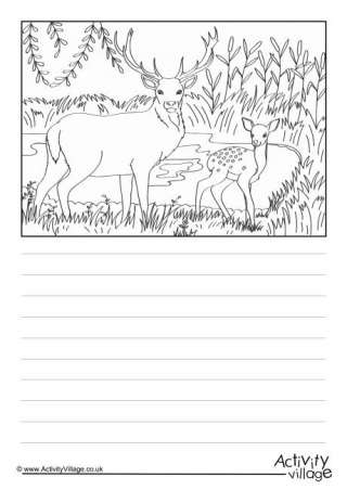Deer Scene Story Paper
