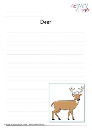 Deer Writing Page