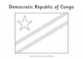 Democratic Republic Of Congo Flag Colouring Page