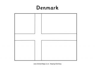 Denmark Colouring Flag