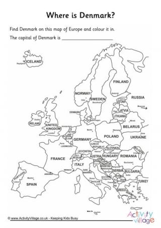 Denmark Location Worksheet