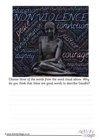 Describing Gandhi Worksheet