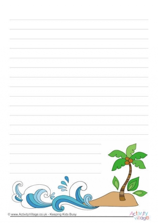 Tropical Island Writing Paper