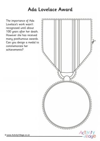 Design an Award for Ada Lovelace Worksheet