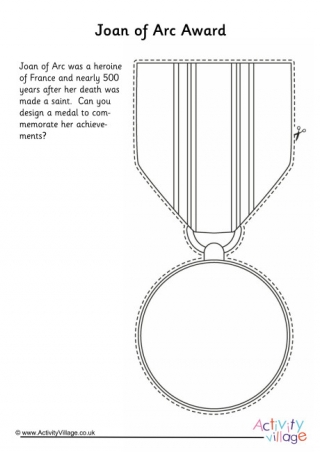 Design an Award for Joan of Arc Worksheet