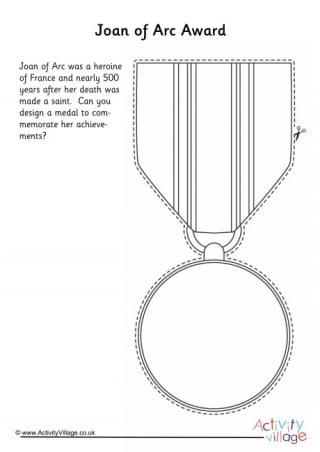 Design an Award for Joan of Arc Worksheet