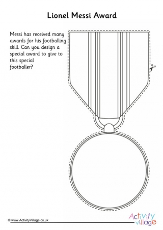 Design an Award for Lionel Messi Worksheet