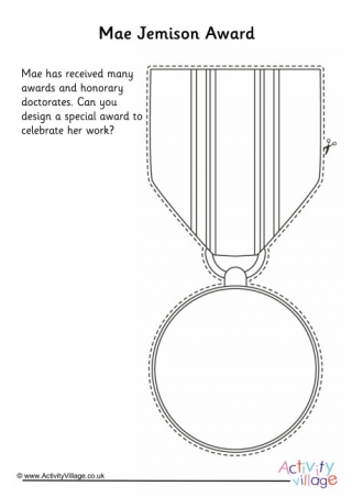 Design an Award for Mae Jemison Worksheet