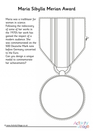 Design An Award For Maria Sibylla Merian Worksheet