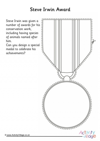 Design an Award for Steve Irwin Worksheet