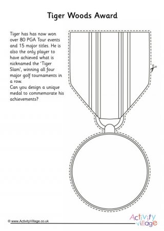 Design An Award For Tiger Woods Worksheet