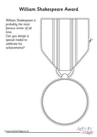 Design an Award for William Shakespeare Worksheet