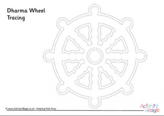 Dharma Wheel Tracing Page