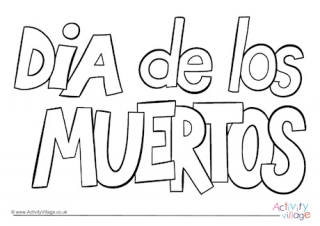 Dia de los Muertos outline letters