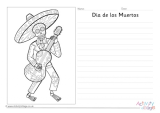 Dia de los Muertos Story Paper 2