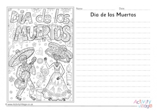 Dia de los Muertos Story Paper